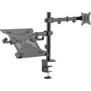 Sbox LCD-LM01-2, 17"/43cm-32"/81cm, 13kg, 100x100, +45&deg;/-45&deg;, +90&deg;/-90&deg;, +180&deg;/-180&deg;, melna, tērauds/plastmasa