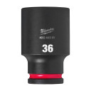 SHOCKWAVE&trade; IMPACT DUTY TRIECIENIZTURĪGAS UZGRIEŽŅU MUCIŅAS, 36 MM 1/2" IMPACT SOCKET DEEP - 1PC, 4932480351 MILWAUKEE