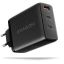 Axagon seinakl charger ACU-DPQ100 100W, 100-240V, 3 porti, QC 4+, PD 3.0, must, toite kaitse