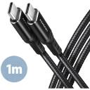 Axagon кабель USB-C на USB-C 1м 60W 3A черный BUCM-CM10AB