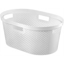 Infinity Recycled Laundry Basket 40L 59x39x27cm white 0804755N23 Curver