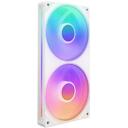 Nzxt Korpuse ventilaator F240 RGB Core RF-U24HF-W1, 2400 RPM, 75.12 cfm, 3.3 mmH2O, 8 RGB LED, valge