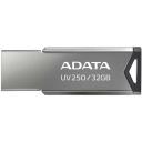 Adata USB флеш-накопитель AUV250-32G-RBK, 32 ГБ, USB Type-A, USB 2.0, без крышки, серебристый