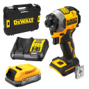 Akumuliatorinis smūginis atsuktuvas 18V (1x1,7Ah PowerStack) DCF850E1T-QW DEWALT