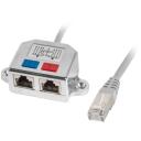 Lanberg RJ45 portide kahekordne AD-0026-S, RJ-45 isane, RJ-45 emane x2, 100 Mbps, kahepoolsed edastamine