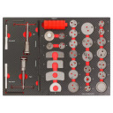 Набор для обслуживания тормозных суппортов, EVERFORCE, EF-21037, 35 предметов, с ложементом