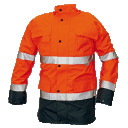 Hi-Vis siltā ziemas jaka MALABAR Oranža XL izm. CERVA