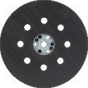 Gumijas slīpē&scaron;anas disks vidējs,  D 125 mm, 1 gab., Ekscentra slīpma&scaron;īnām SLĪPĒ&Scaron;ANAS PAMATNE AR 8 ATVERĒM, 2608601062, BOSCH