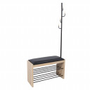 Priek&scaron;nama plaukts ar drēbju pakaramo BENO 76454 HOME4YOU