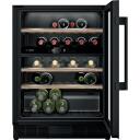 Bosch Veinijahutus KUW21AHG0, 44 pudelit, 220-240V, 38 dB(A), 2 temperatuuritsooni, must