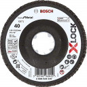 X-LOCK vēdekļveida slīpdisks X571 115mm;K40 2608619197 BOSCH