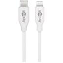Goobay Įkrovimo ir sinchronizavimo kabelis 39446, 1m, Lightning į USB-C, iki 87W, baltas