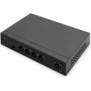 Digitus galda komutators DN-95330-1, 4 x 10/100/1000 (PoE), 1 x 10/100/1000 (uplink), 60 W, nepārvaldāms