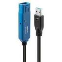 Lindy 43158 USB 3.0 aktyvus prailginimo kabelis 8m, USB Type A Male/Female, 5Gbps, juodas
