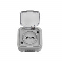 Розетка ПРАЛЕСКА в / а, 1в., Без. саз. серый BYLECTRICA