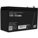 Green Cell Akumuliatorius AGM VRLA 12V 8Ah AGM46, 12 V, 8000 mAh, be priežiūros, saugu naudoti bet kurioje padėtyje