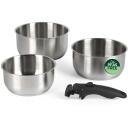 Russell Hobbs Kastroļu komplekts RH04034, sudraba, nerūsējo&scaron;ais tērauds, noņemams rokturis, 4 gab.