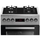Beko FSMT55330DXDS pliit, 600mm, 500mm, 850mm, 60L, 4 tsooni, gaas, elektriline, ise puhastuv, 8 funktsiooni