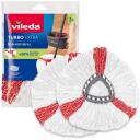 Vileda Sisemine TURBO Extra p&ouml;&ouml;rlemop 166142, 2 tk, Mikrokiud, Valge, Punane, Pestav, Taaskasutatav