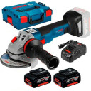 Akumulatora leņķa slīpma&scaron;īna 18V, GWS 180-LI, 2x4Ah, 06019H9021 BOSCH