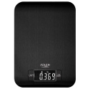 Compact and convenient digital kitchen scale with tempered glass surface LCD display and 1g graduation Black AD3183B Adler