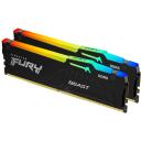 Kingston FURY Beast operatīvā atmiņa DIMM KF556C40BBAK2-64, 64GB, 5600MT/s, CL40, RGB, 288-pin, 2x32GB