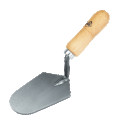 Mūrnieka lāpstiņa ar koka rokturi, 165mm, īpa&scaron;i keramikas flīžu ieklā&scaron;anai, 38416, RUBI