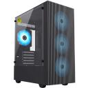 Gamemax Karp EDGE, EDGE, 3 x 3.5", 5 x 2.5", M-ATX, Must, 2 x USB 2.0, 1 x USB 3.0, 1 x k&otilde;rvaklapid