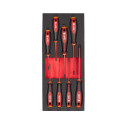 VDE TRĪSPLAKŅU ROKTURA SKRŪVGRIEŽU KOMPLEKTA PUTU MATERIĀLA IELIKTNIS, VDE TRILOBE SCREWDRIVER SET FOAM INSERT - 8 PCS, 4932493249 MILWAUKEE