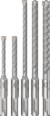 5 SDS plus-5X komplekts 5/6/6/8/10 mm, Perforatora urbjiem, smalcinātājiem PRO SDS PLUS-5X PERFORATORU TRIECIENURBJU KOMPLEKTS, 2608833910, BOSCH