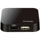 D-Link DUB-H4, USB centrmezgls, DUB-H4/E, 4xUSB 2.0, 480Mbps, Plug-and-Play, atpakaļsaderība ar USB 1.1