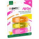 Emtec USB zibatmiņa ECMMD8GC410P3NE, 8GB, USB 2.0, 15Mbps, 5Mbps, daudzkrāsaina