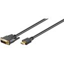 Goobay DVI-D/HDMI kabelis 51580, 2 m, DVI-D vīrie&scaron;u Single-Link (18+1 pin), HDMI vīrie&scaron;u (tipa A), veidots