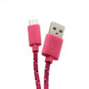 Sbox USB kabelis USB-1031P, 1m, 480 Mbps, USB A M, microUSB M, pintas laidas, rožinė