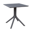 Galds DURIAN 70x70xH75cm, pelēka plastmasa 75827