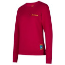 Krekls CLIMBING on the MOON Sweatshirt W, izmērs: L, Fuscia/Giallo, 8058428001330 LA SPORTIVA