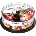 Emtec CD-R 700MB/80MIN 52x Free Party ECOC802552CB, 700MB, 52x, 4-12x, saderīgs ar visiem standarta CD-ROM atskaņotājiem