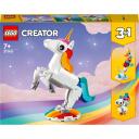 Lego Konstruktors 3in1 Maģiskais vienradzis 31140, 145 gab., Dzīvnieki, Plastmasa, 7 g., 145