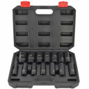 Smūginių galvų komplektas, 1/2";, 14 vnt., BLACK LINE, AW38691BL AWTOOLS