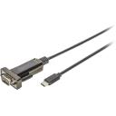 Digitus USB Type-C seriālais adapteris DA-70166, RS-232, 1 Mbps, USB 2.0, melns
