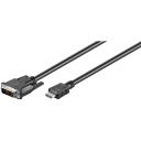 Goobay DVI-D/HDMI kabelis 50580, 2 m, DVI-D vīrie&scaron;u Single-Link (18+1 pin), HDMI vīrie&scaron;u (tipa A), HDTV līdz 1080p