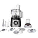 Bosch Toiduprotsessor MCM3401M, 800 W, 2 kiirus, 2.3 L, Segisti, Liha jahvatusmasin, Must/Roostevaba teras