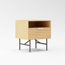 Naktsskapītis BASSEL 45x40xH50cm, 3D melamīns. 20136