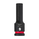 SHOCKWAVE&trade; IMPACT DUTY TRIECIENIZTURĪGAS UZGRIEŽŅU MUCIŅAS, 9 MM 1/2" IMPACT SOCKET DEEP - 1PC, 4932480327 MILWAUKEE