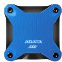Adata SSD, SD620, SD620-512GCBL, 512 GB, USB 3.2 Gen 2, 520 MB/s, 460 MB/s, zila, triecienizturīgs, silikons