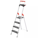 Kāpnes mājsaimniecības L100 TopLine / alumīnija / 4 pakāpieni
