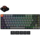 Keychron klaviatuur K3X-B3 75% paigutus, RGB LED taustvalgus, Bluetooth 5.2, 84 nuppu, madal profiil, 1550 mAh aku