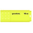 Goodram Pendrive UME2 16GB, UME2-0160Y0R11, 16GB, USB 2.0, 20MB/s, 5MB/s, dzeltena, perforācija