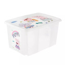 Box with lid 45L Karolina "Peppa Pig" 55,5x40x30cm transparent 0612239001194 Keeeper