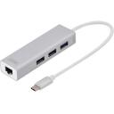 Digitus dokstacija DA-70255, 3xUSB 3.2 Gen 1, Gigabit Ethernet, 1000 Mb/s, USB-C savienojamība